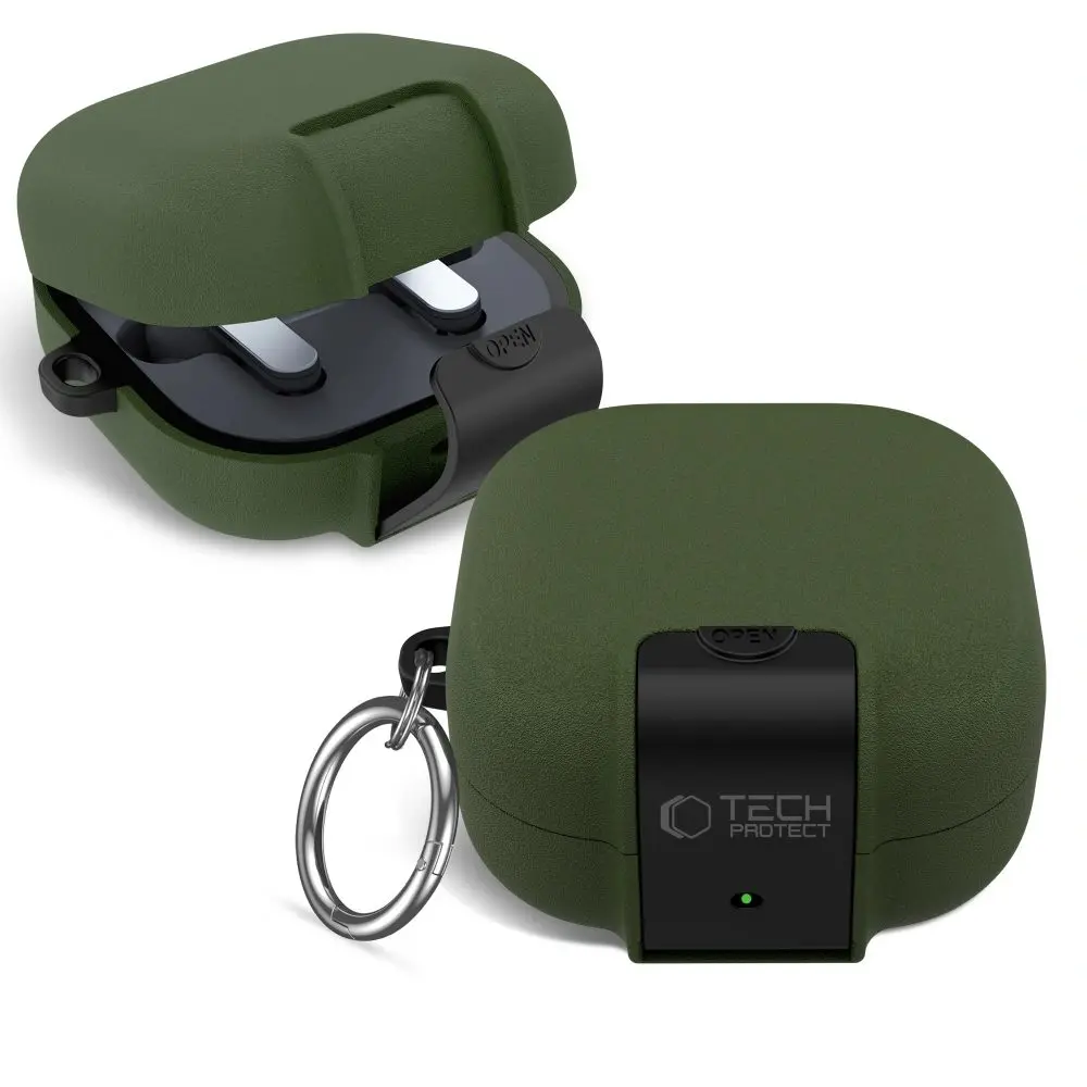 Tech-Protect Slim Hook pouzdro, Samsung Galaxy Buds 4 / 4 Pro, zelené