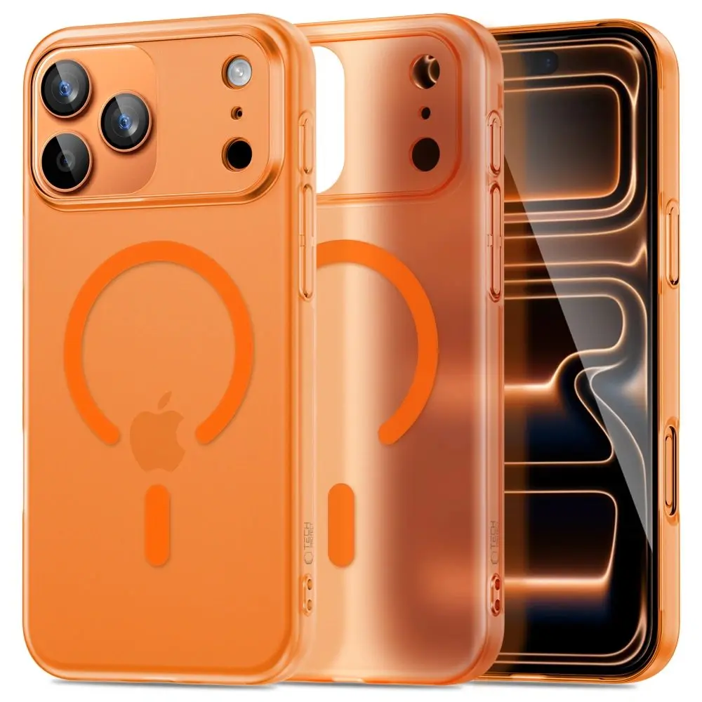 Tech-Protect MagSlim MagSafe, iPhone 17 Pro, oranžový matný