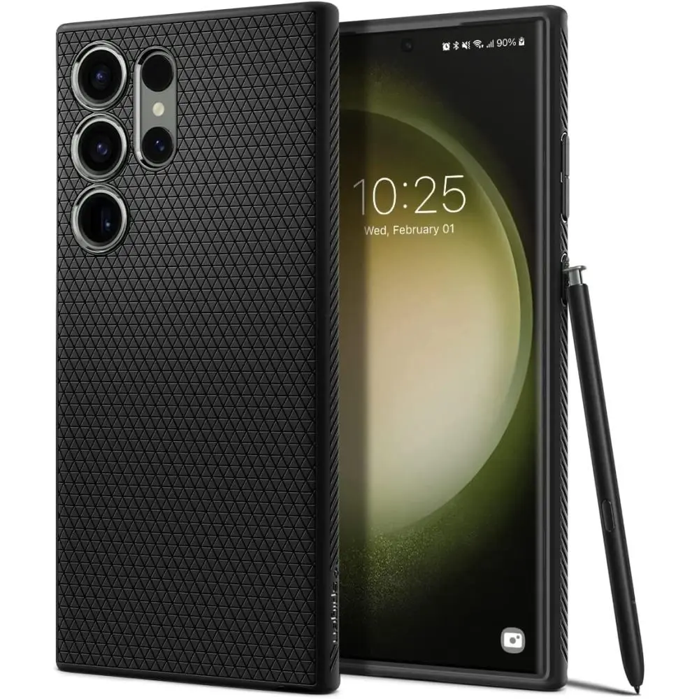 Spigen Liquid Air Samsung Galaxy S23 Ultra Matný Černý