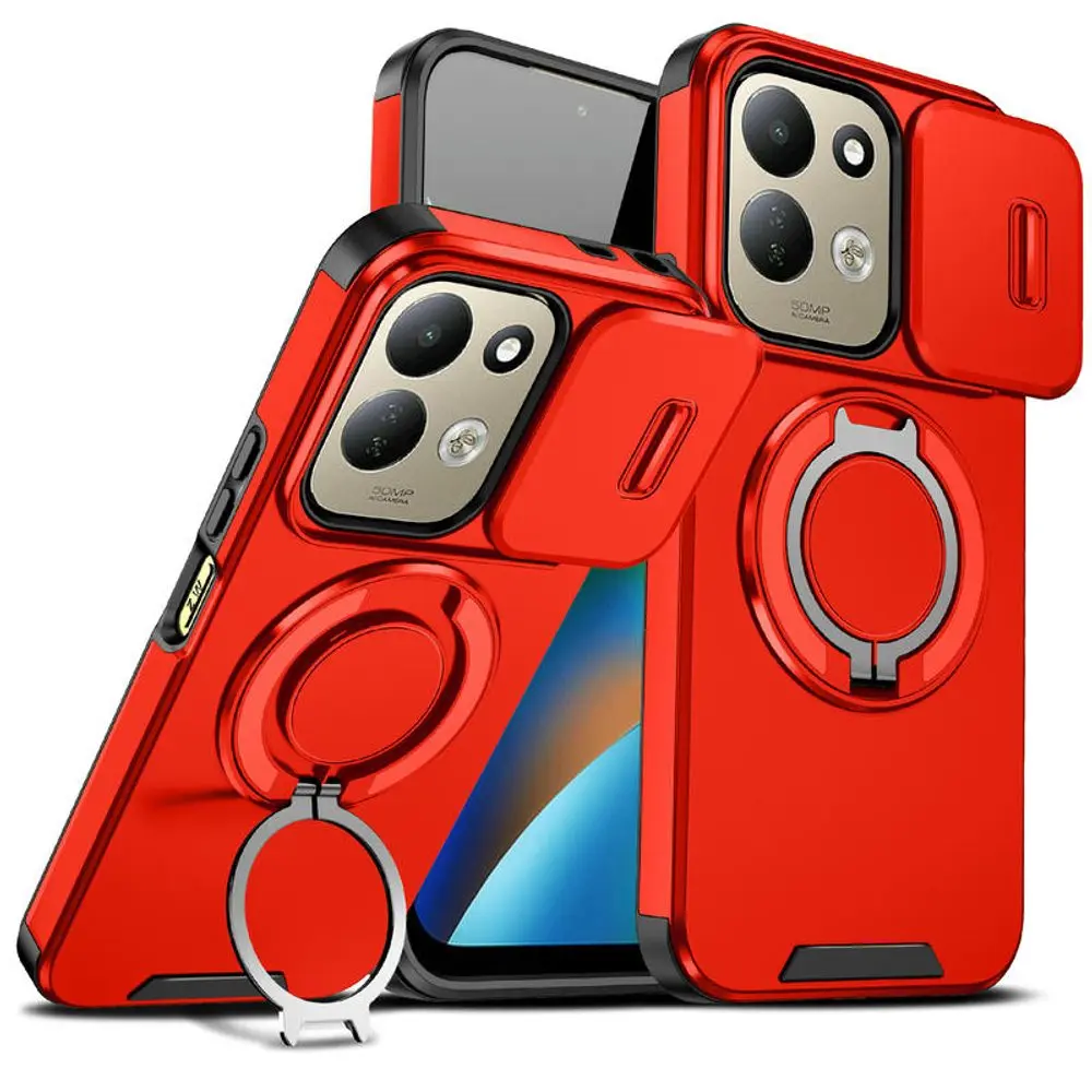 Camslide Stand obal, Xiaomi Redmi 17, červený