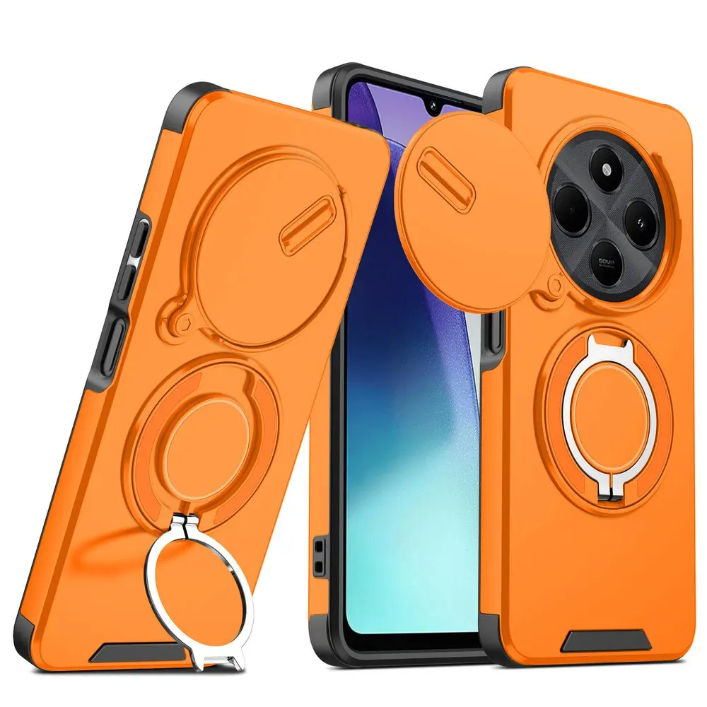 Camslide Stand obal, Xiaomi Redmi Note 14 Pro 5G, oranžový