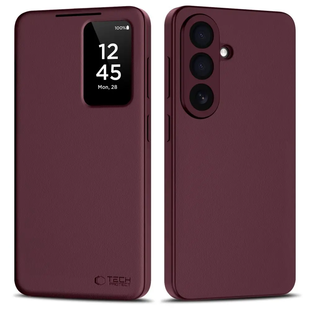 Tech-Protect Smart Wallet, Samsung Galaxy S26, vínová