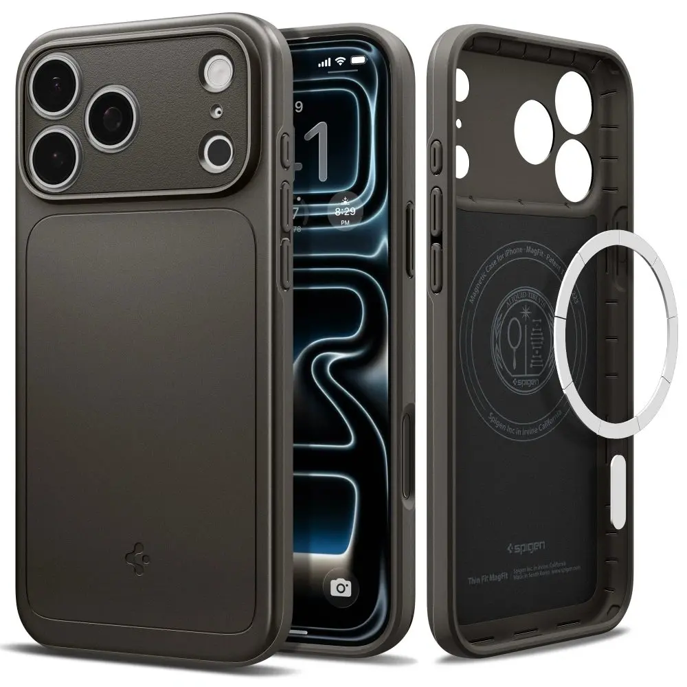 Spigen Thin Fit MagSafe, iPhone 17 Pro Max / 18 Pro Max, šedý
