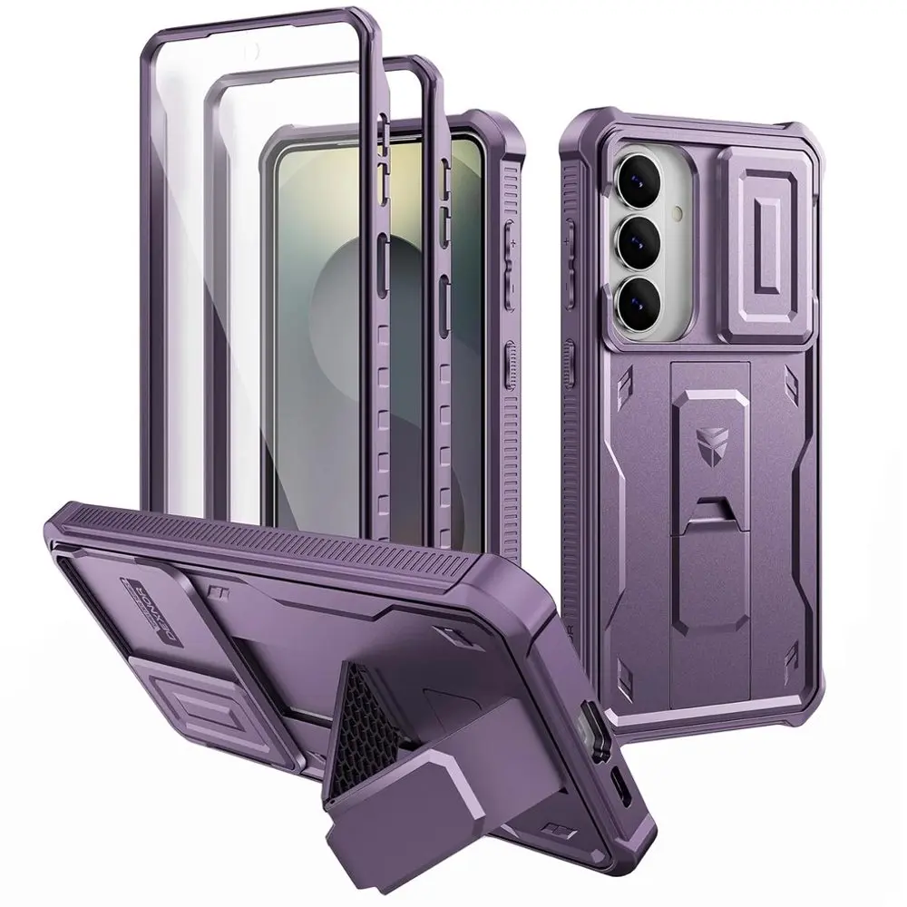 Dexnor 360 Kickstand Camprotector obal Samsung Galaxy S26 Plus, fialový