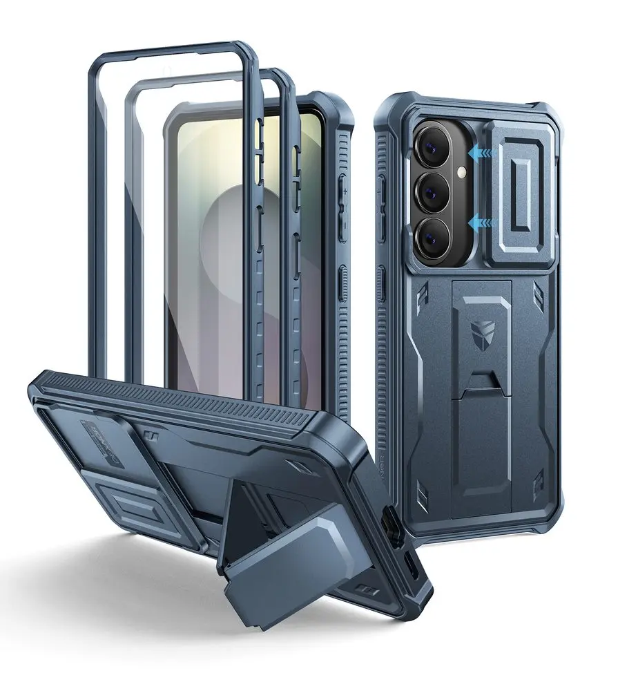 Dexnor 360 Kickstand Camprotector obal Samsung Galaxy S26, modrý