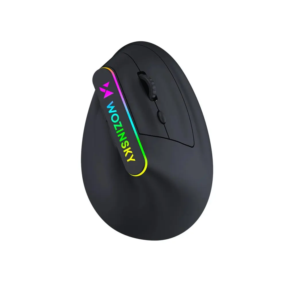 Wozinsky WMG-1164 bezdrátová ergonomická herní myš, černá