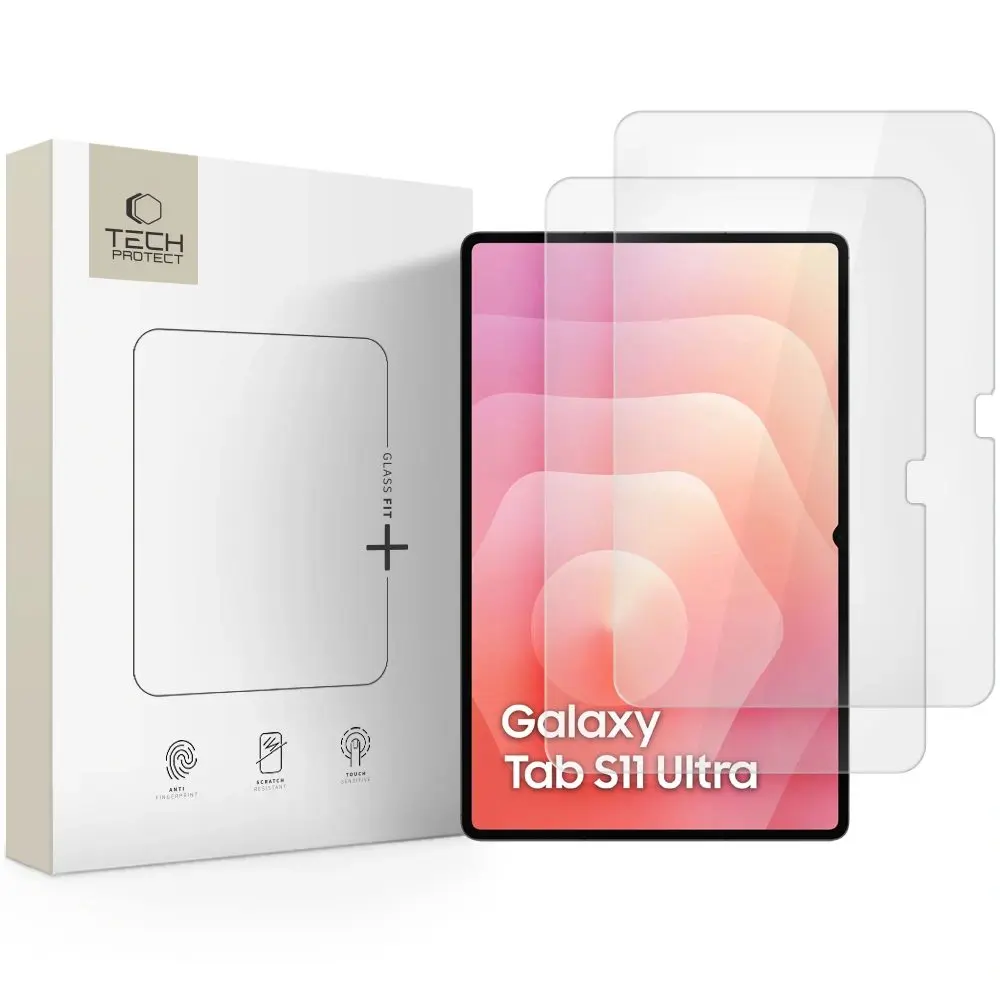 Tech-Protect Tvrzené sklo Glass Fit+, Galaxy Tab S8 Ultra / S9 Ultra / S10 Ultra / S11 Ultra 14.6, 2 kusy