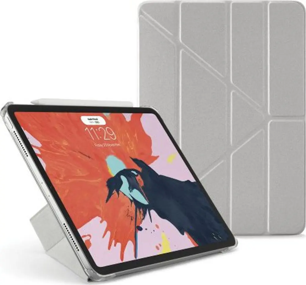 Pipetto Origami průhledné pouzdro, Apple iPad Pro 11 2018 / 2020 / 2021 / 2022, stříbrné