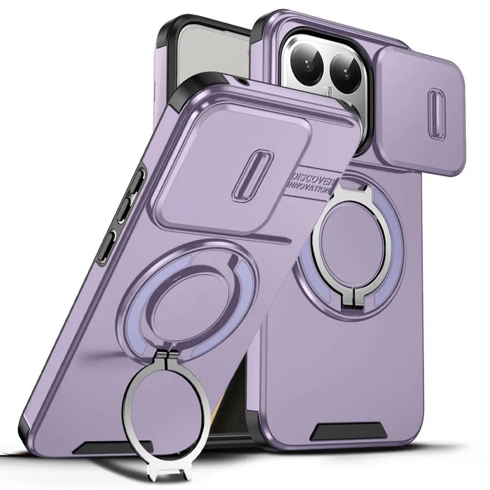 Camslide Stand obal, Xiaomi 15T, fialový