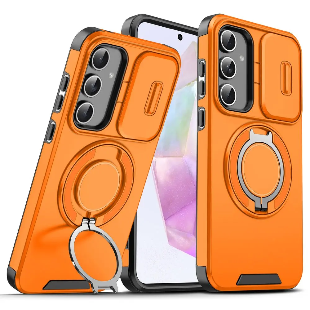 Camslide Stand obal, Samsung Galaxy A36 / A56 5G, oranžový