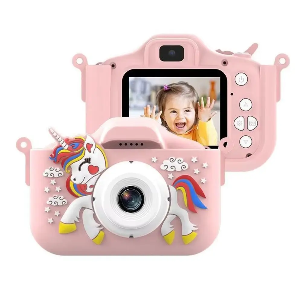 Digitální dětský fotoaparát s funkcí kamery, růžový unicorn
