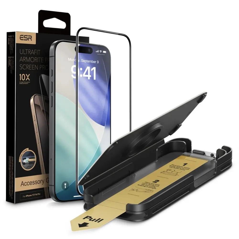 ESR - Corning Gorilla Glass UltraFit™ - iPhone 17 Pro Max - černá
