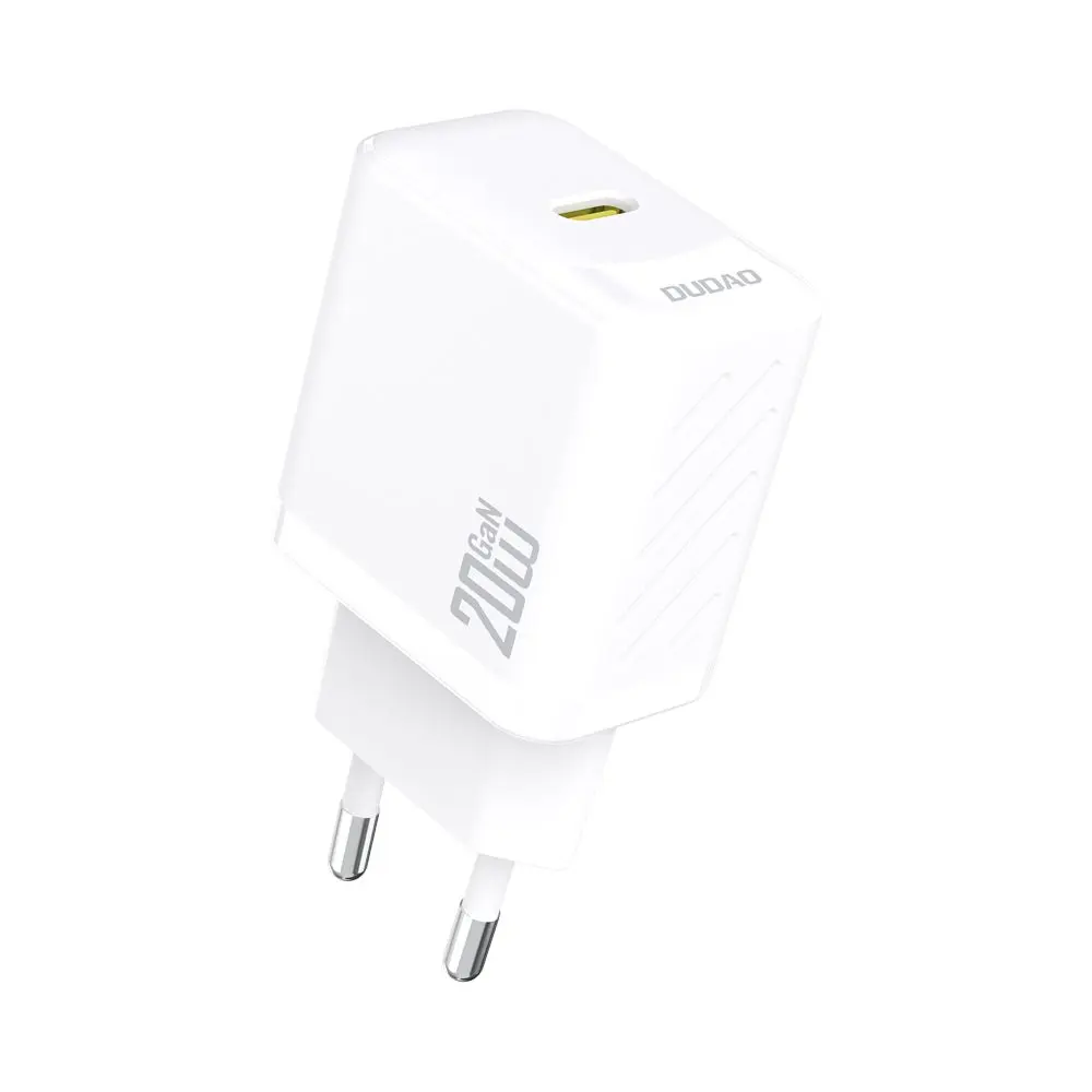 Dudao A26LEU nabíječka USB-C + kabel USB-C - Lightning, PD 20W GaN, bílá