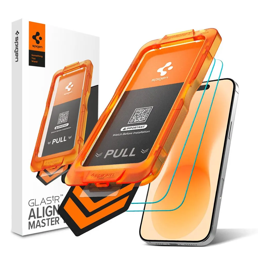 Spigen - Glas.tR AlignMaster S ochranné sklo 2 ks pro iPhone 18 Pro / iPhone 17 Pro - čiré