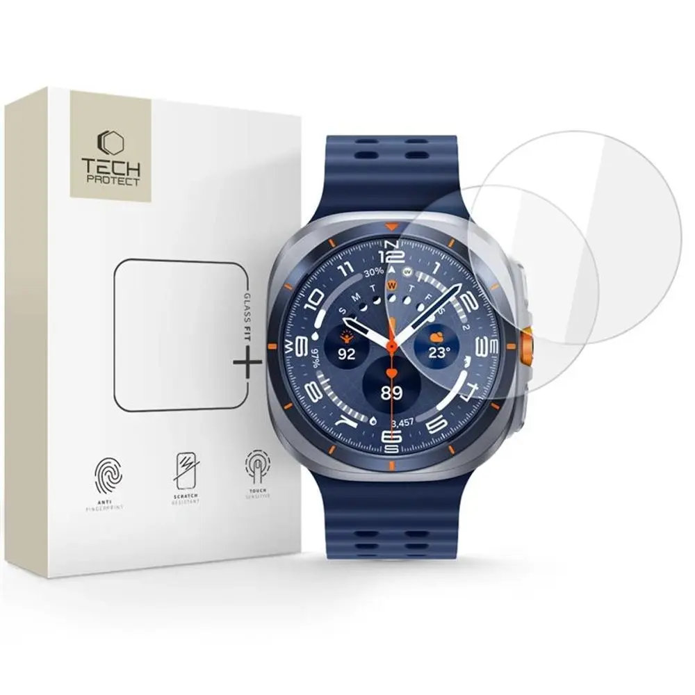 Tech-Protect Tvrzené sklo Glass Fit+, Samsung Galaxy Watch Ultra 2024 / 2025 (47 mm), 2 kusy