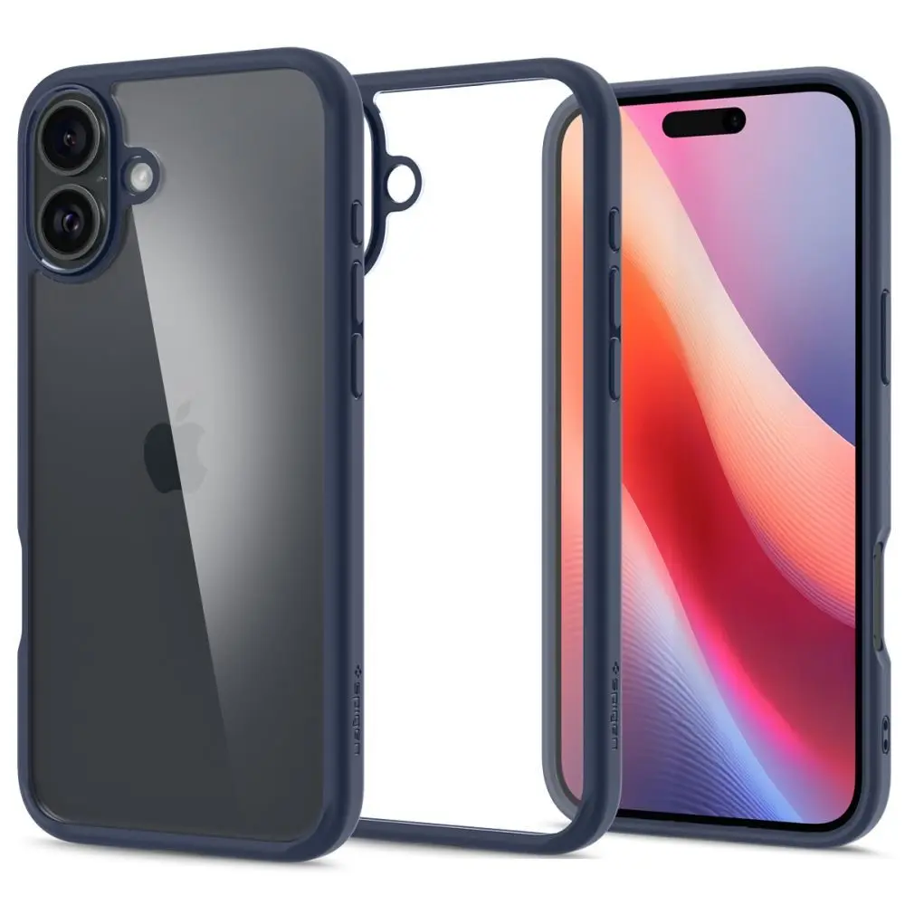 Spigen Ultra Hybrid pouzdro pro iPhone 16 – tmavě modrá (Navy Blue)