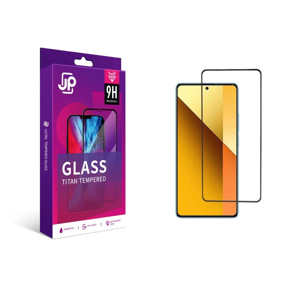JP Titan extra odolné tvrzené sklo, Xiaomi Redmi Note 14 4G, černé