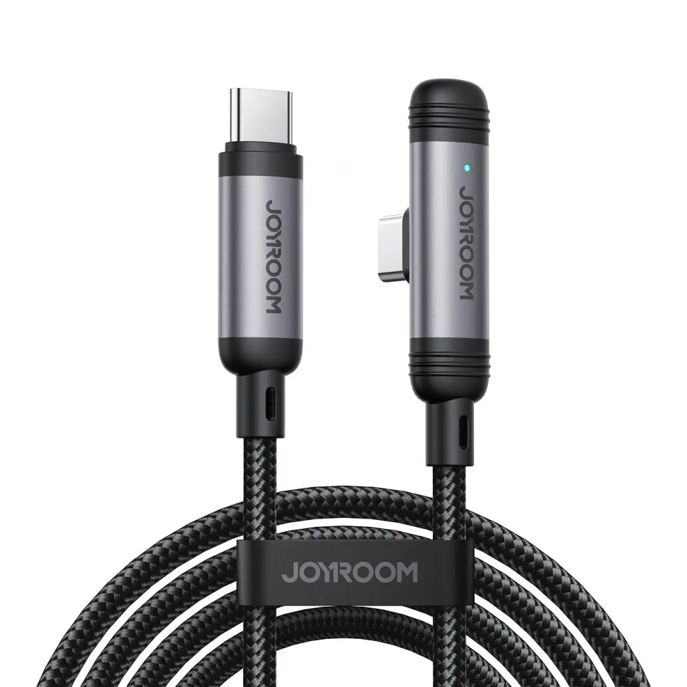 Joyroom S-A56 EnjoyX Series 90° kabel USB-C - USB-C, 60W, 1,2 m, černý