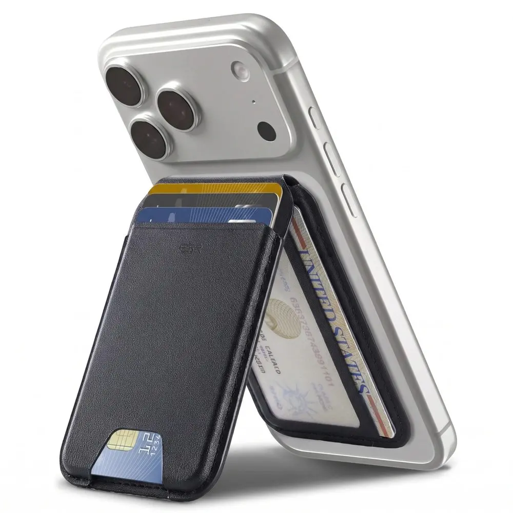 ESR Classic Rfid Magnetická peněženka se stojánkem, černá