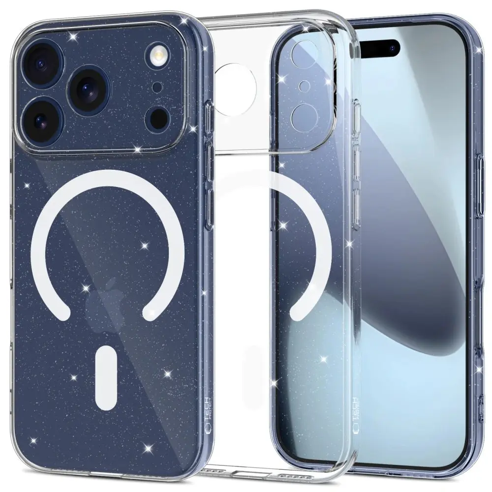 Tech-Protect Flexair MagSafe, iPhone 17 Pro, glitter
