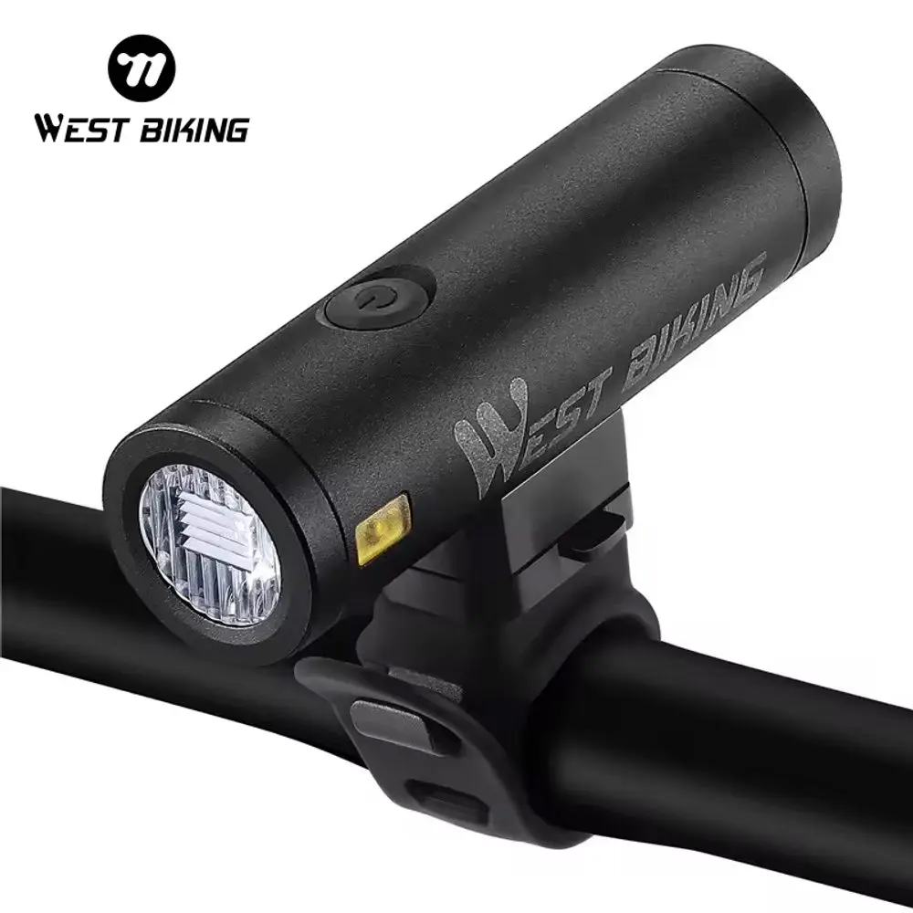 West Biking Přední světlo na kolo 500 lm, 2000 mAh, IPX5, černé