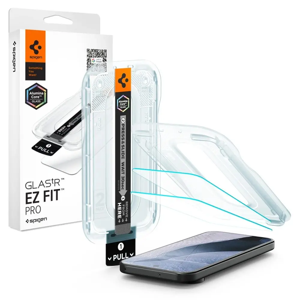 Spigen Glas.TR EZ Fit Pro s aplikátorem, 2 kusy, Tvrzené sklo, Google Pixel 11 / 11 Pro