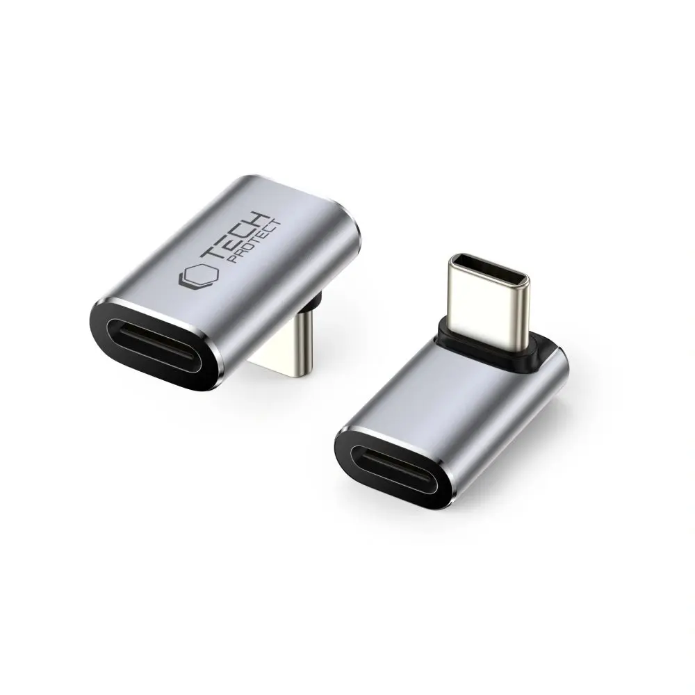 Tech-Protect UltraBoost AA02 úhlový adaptér USB-C, šedý