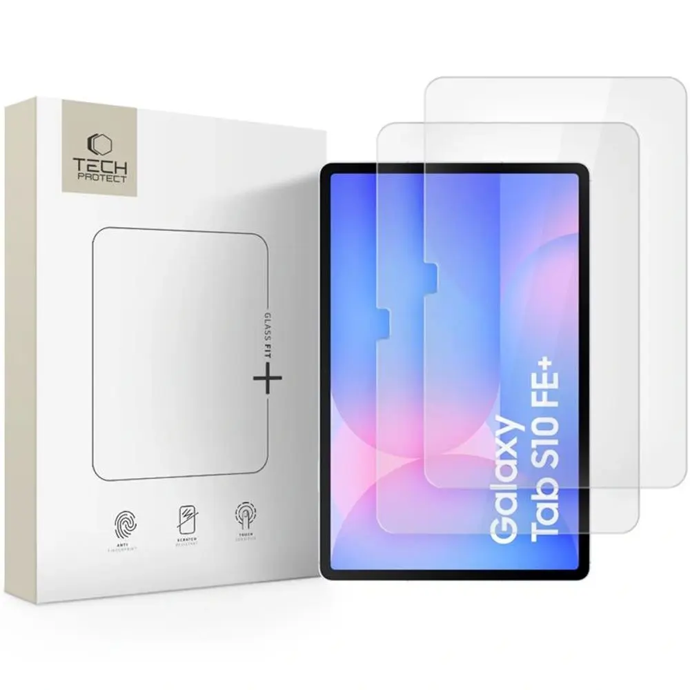 Tech-Protect Tvrzené sklo Glass Fit+, Galaxy Tab S10 FE Plus 13.1 X620 / X626B, 2 kusy