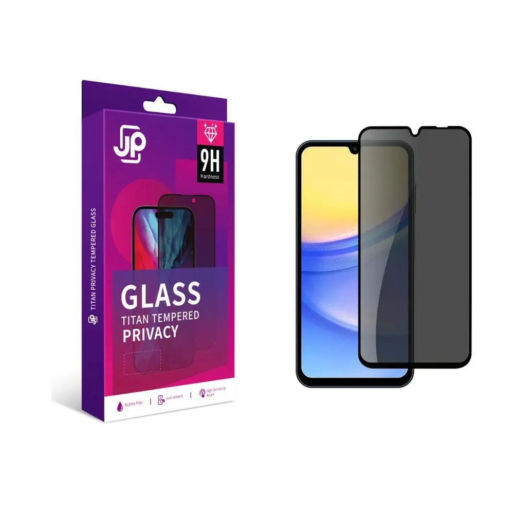 JP Titan Privacy extra odolné tvrzené sklo, Samsung Galaxy A25, černé