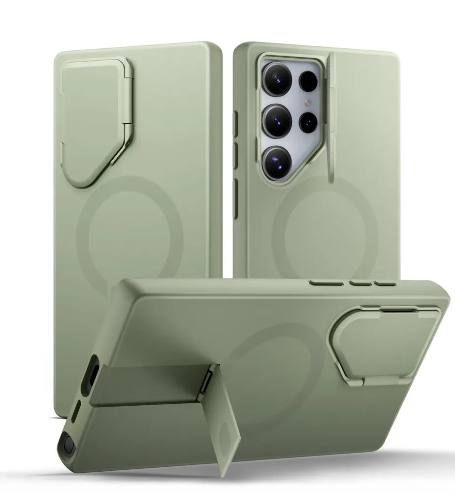 Suritch MagSafe Kickstand Camprotector obal Samsung Galaxy S24 Ultra, zelený