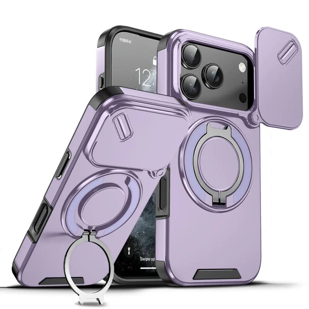 Camslide Stand obal, iPhone 18 Pro, fialový