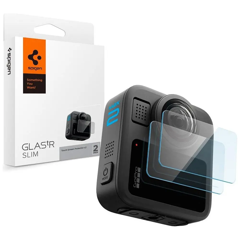 Spigen Glas.tR Slim, 2 kusy, zadní ochranné sklo, GoPro Max 2