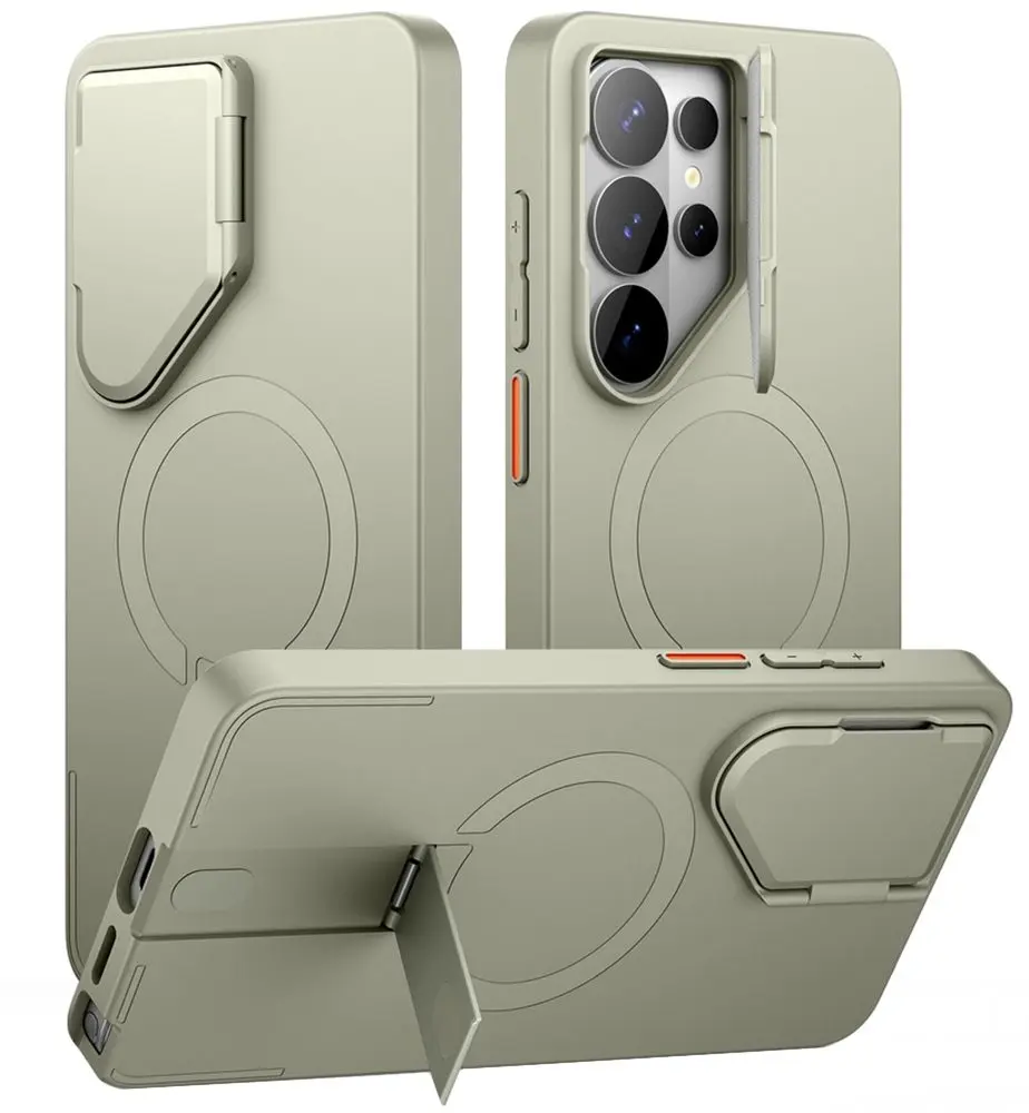 Suritch MagSafe Kickstand Camprotector obal Samsung Galaxy S26 Ultra, zelený