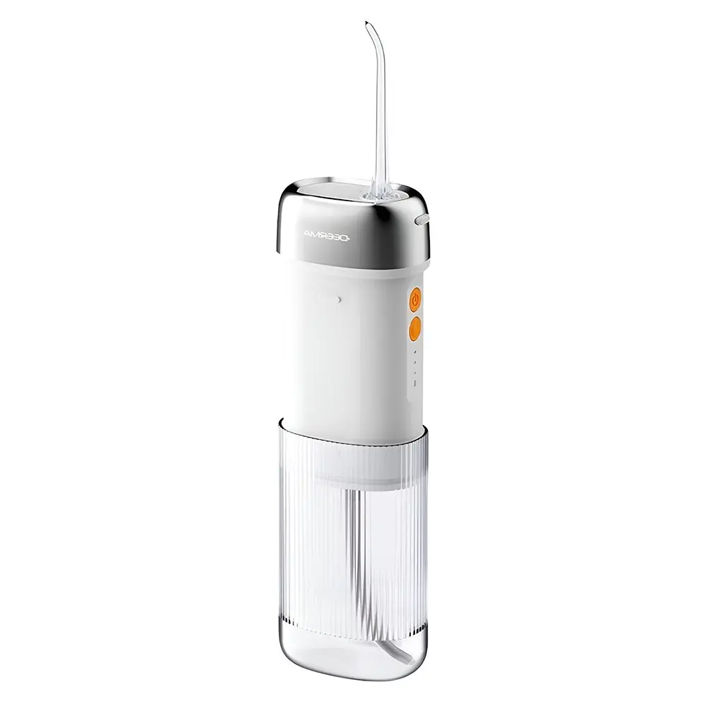 Deerma - Water Flosser CY01 přenosná ústní sprcha se 4 úrovněmi intenzity, odnímatelnou nádržkou, USB-C a IPX7 - bílá