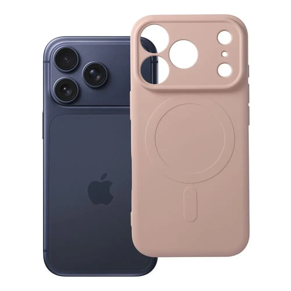 Obal Silicone Mag Cover s ochranou fotoaparátu, iPhone 17 Pro / 18 Pro, růžový