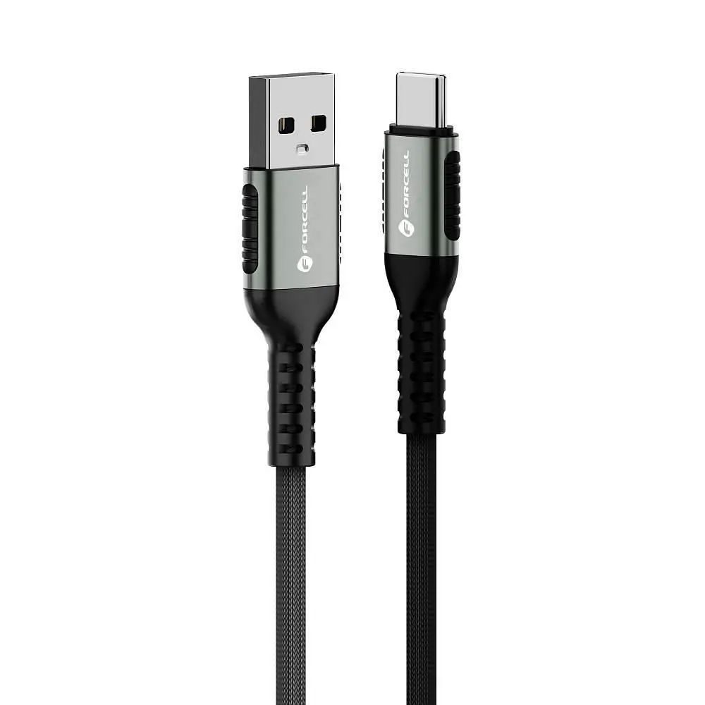 Forcell F-Energy kabel USB A - USB-C, QC4.0, 3A, 66W, 0,25 m, černý