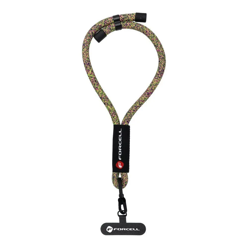 Forcell F-Design R10X40 Šňůrka na zápěstí, zeleno-růžovo-fialová