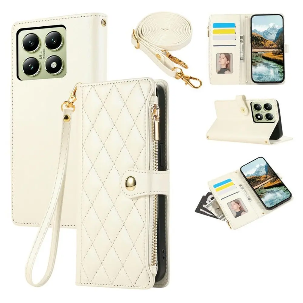 Glamour pouzdro, Xiaomi 14T Pro, bílé