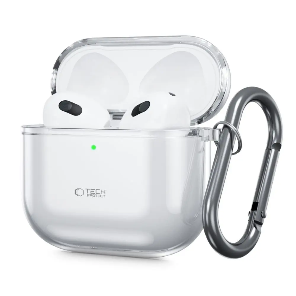 Tech-Protect FlexAir pouzdro, Apple AirPods 4, průhledné