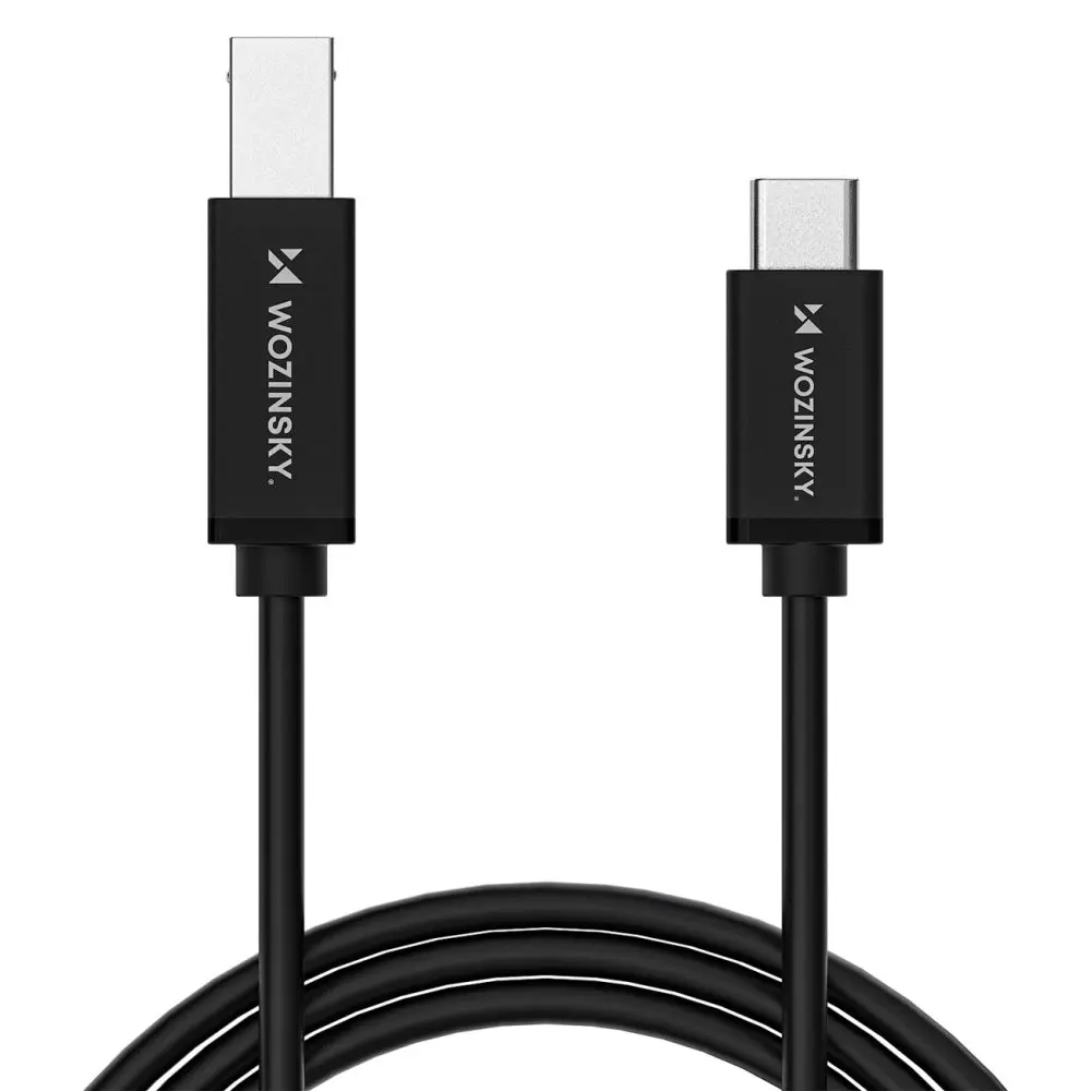 Wozinsky WKDDY1S kabel USB-B – USB-C, 1 m, černý