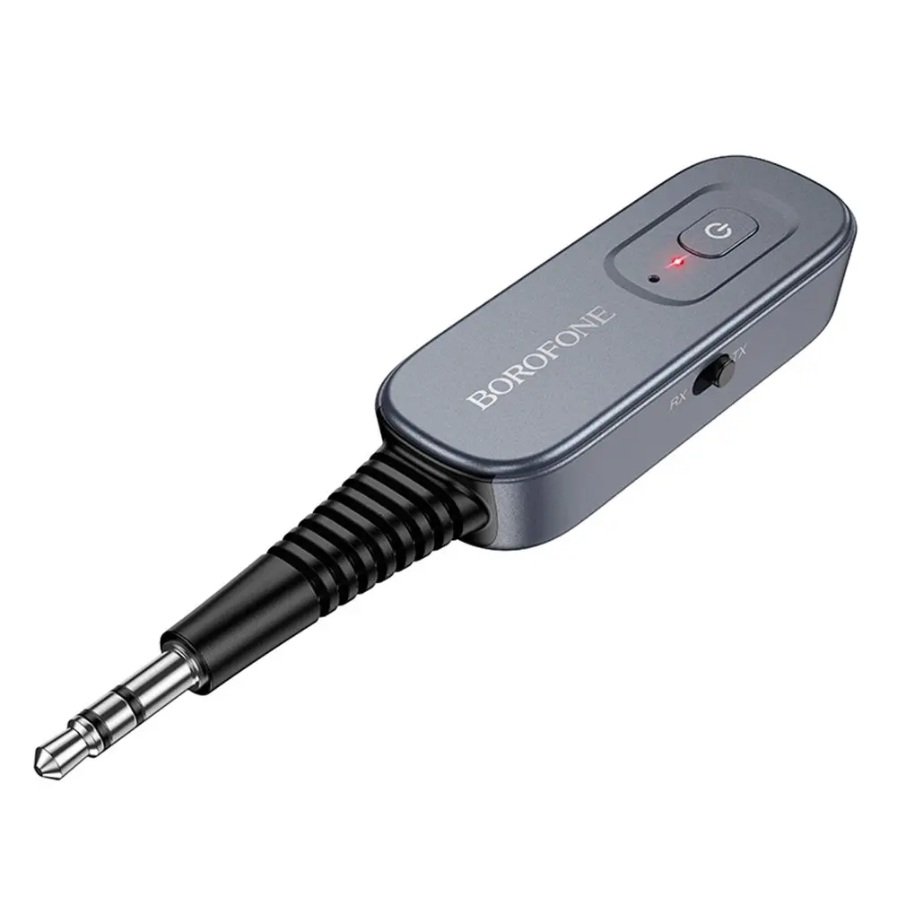 Borofone AUX Bluetooth audio přijímač a vysílač (BC51), Plug & Play, šedý