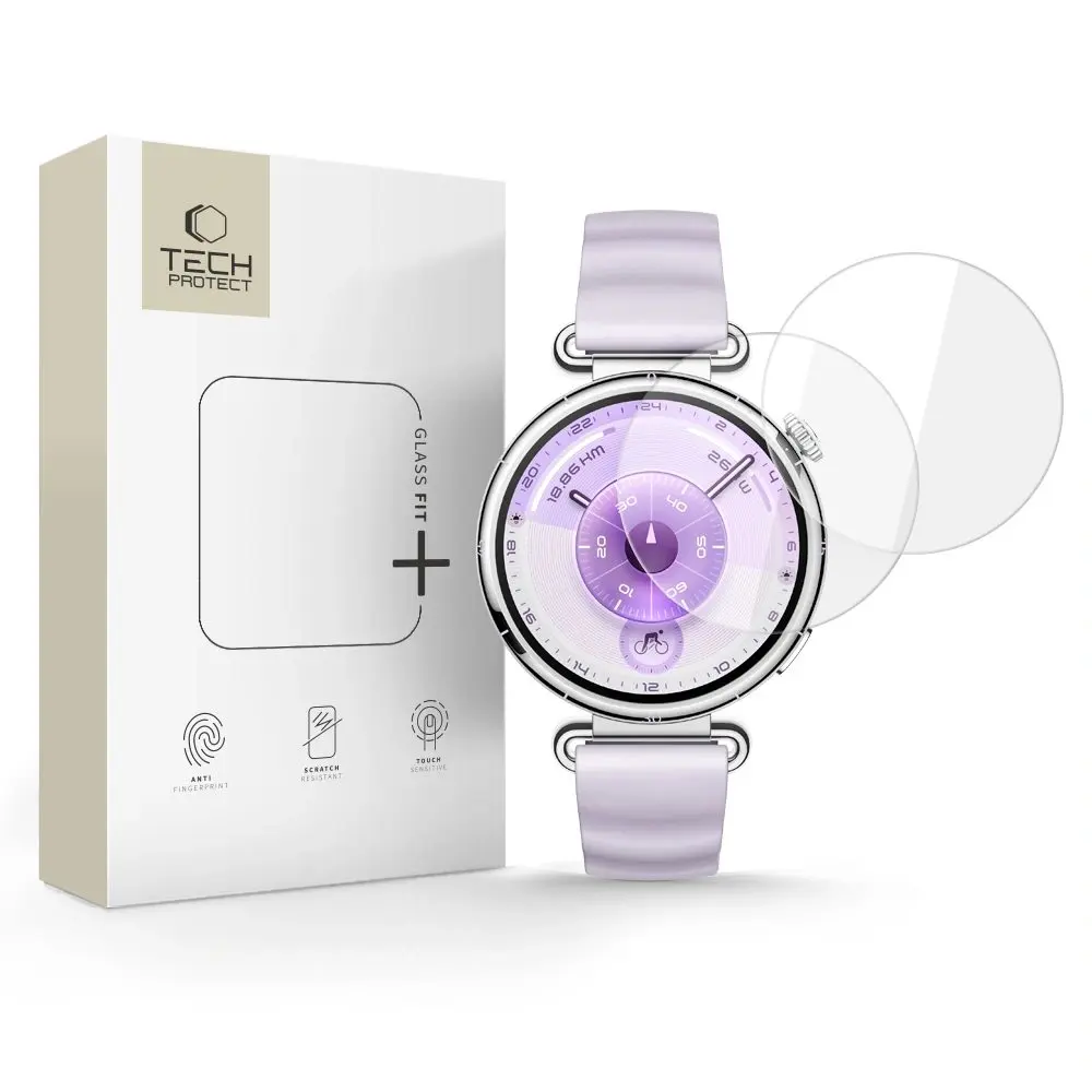 Tech-Protect Tvrzené sklo Glass Fit+, Huawei Watch GT 6 (41 mm), 2 kusy