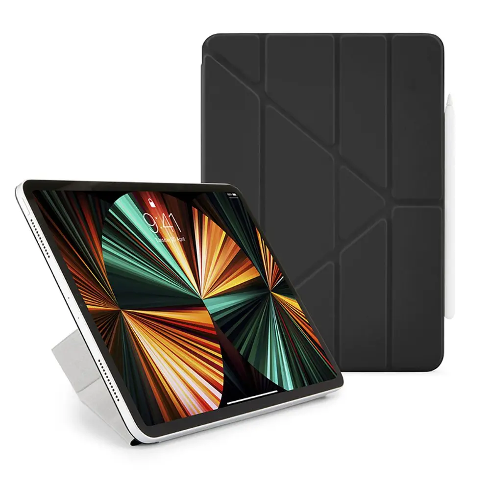 Pipetto Origami Folio pouzdro, Apple iPad Pro 12.9, 2018 / 2020 / 2021 / 2022, černé