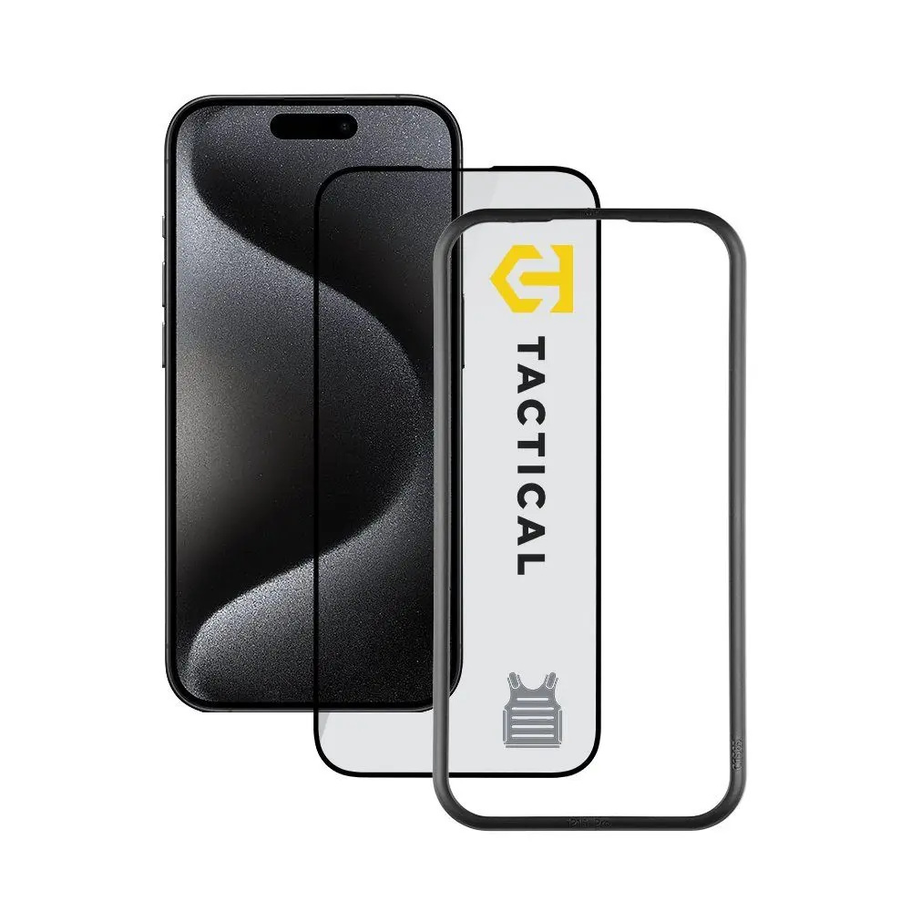 Tactical Glass Impact Armour tvrzené sklo s aplikátorem, iPhone 15 Pro