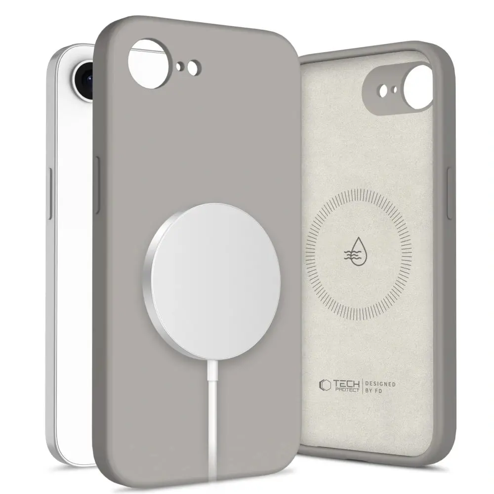 Tech-Protect Liquid Silicone MagSafe, iPhone 16e / 17e, šedý