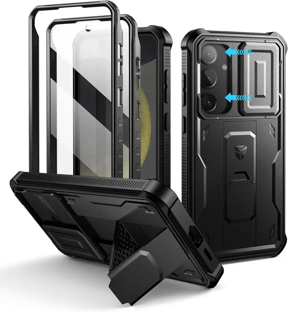 Dexnor 360 Kickstand Camprotector obal Samsung Galaxy S24, černý