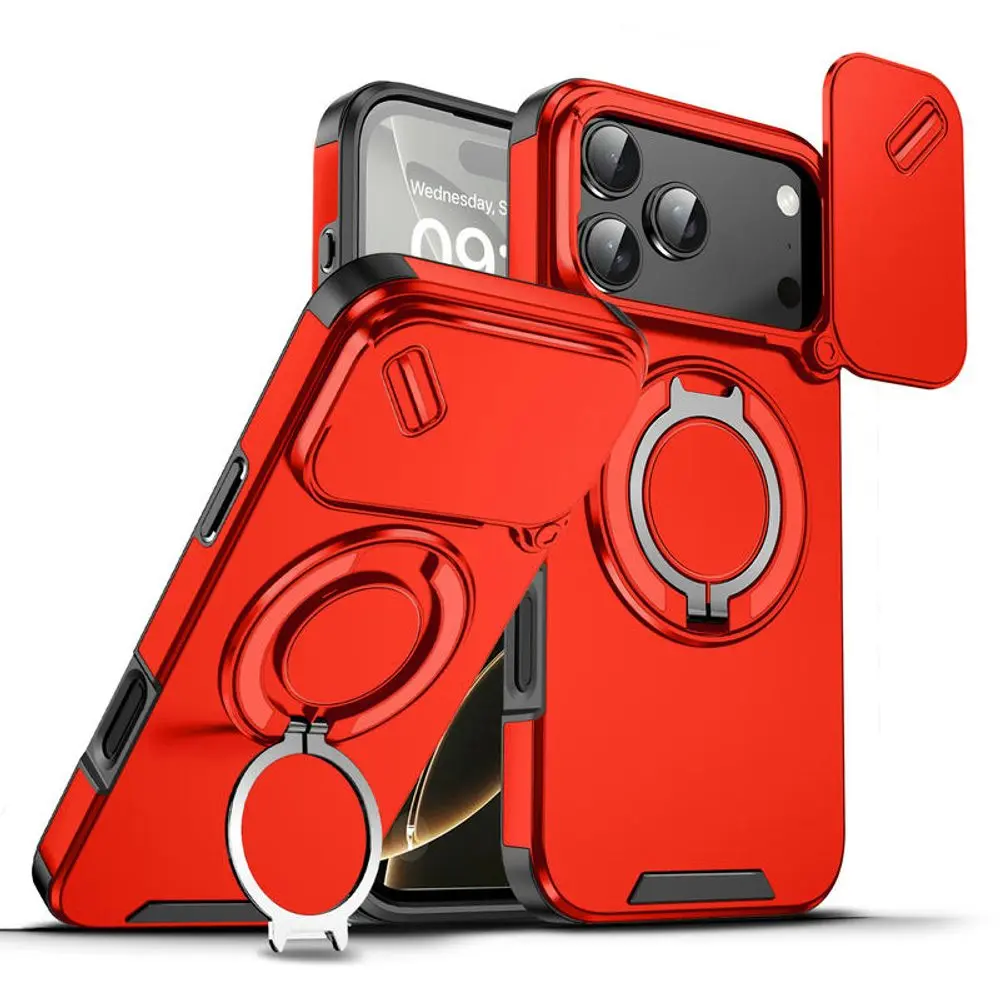 Camslide Stand obal, iPhone 17 Pro Max, červený