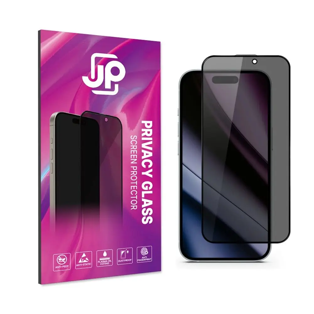 JP Privacy Tvrzené sklo, iPhone 16, černé