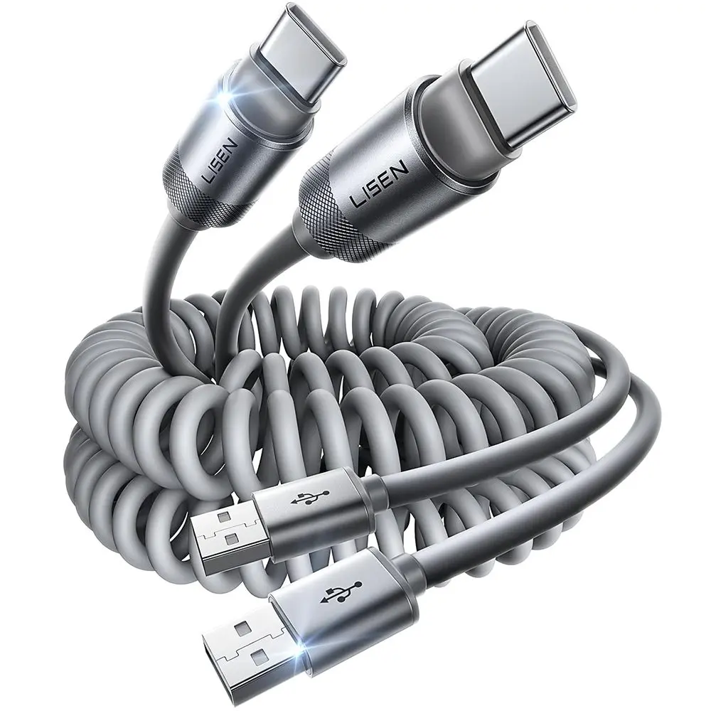 Lisen kabel L114 pro CarPlay, USB - USB-C, 3 A, 1 m, šedý