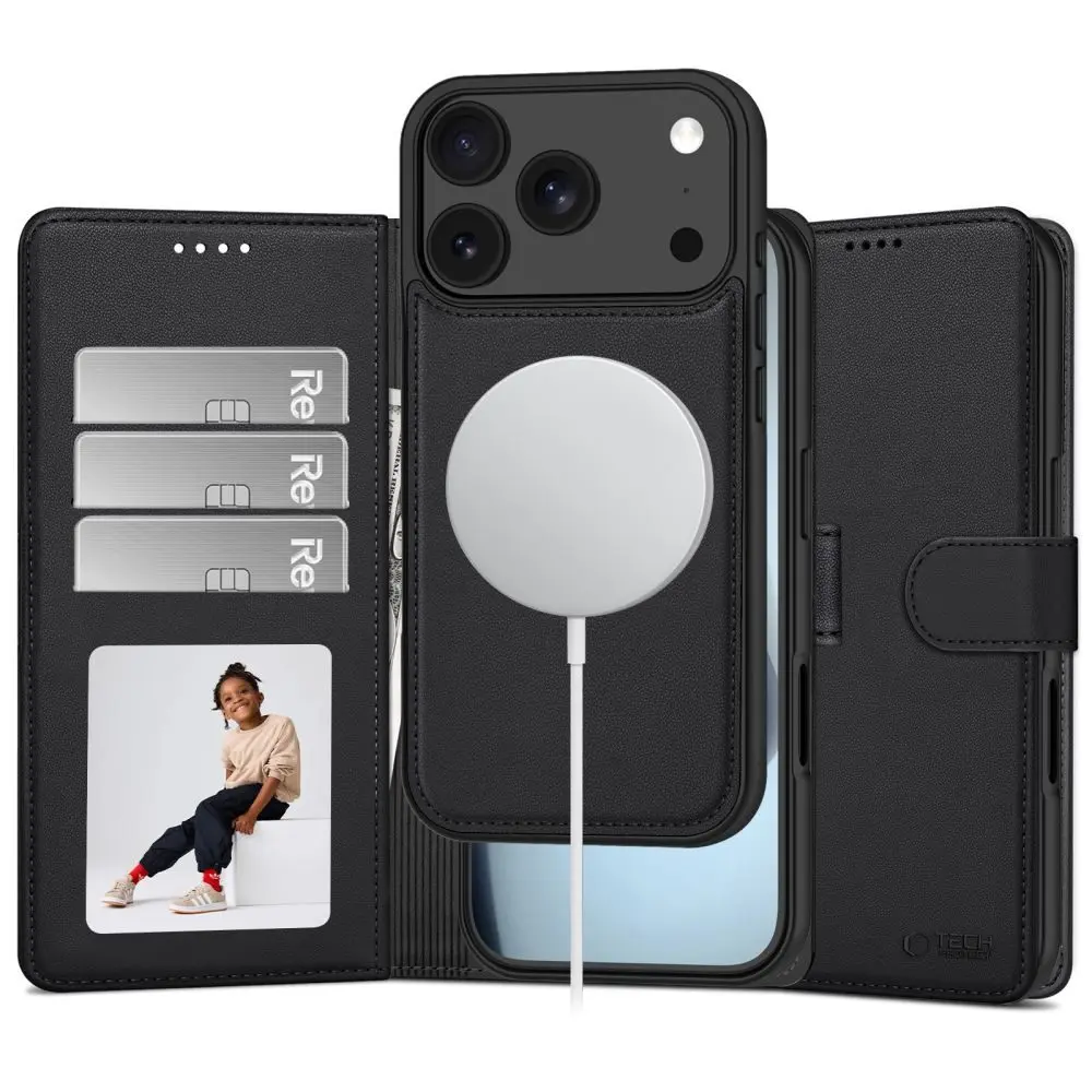 Tech-Protect Wallet MagSafe, iPhone 17 Pro / 18 Pro, černý